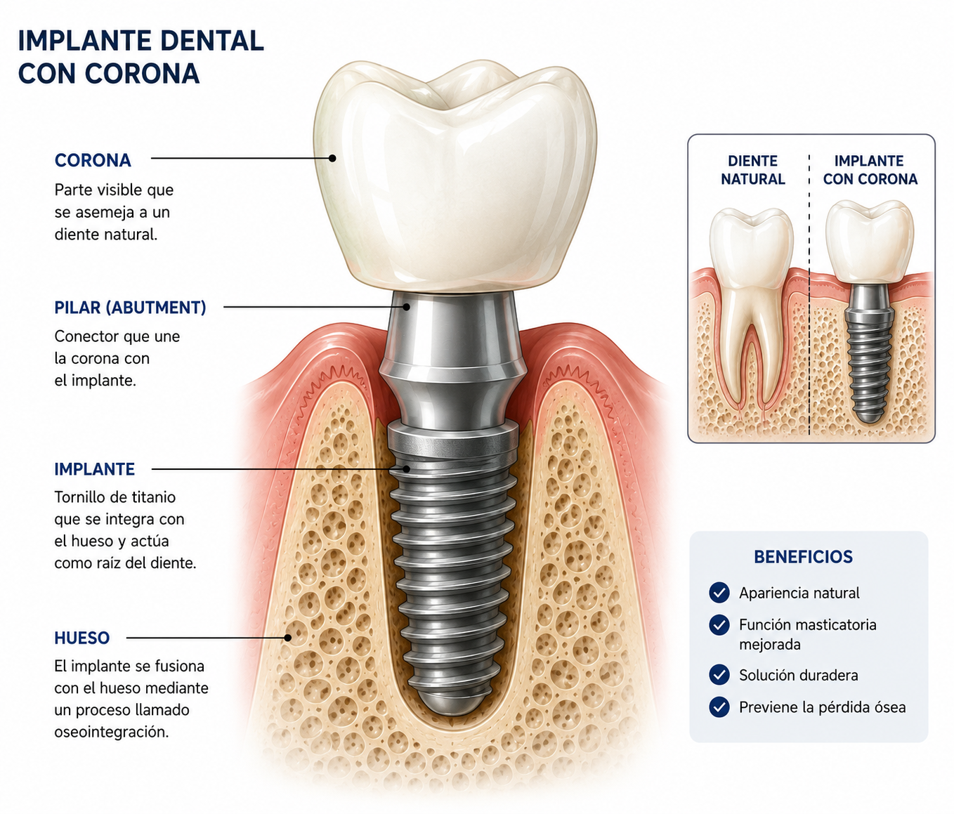 Diagrama de implante dental